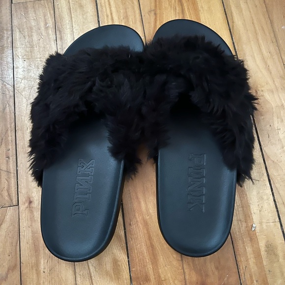 PINK Fur Slides - Picture 6 of 9